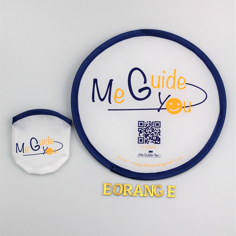 Nylon Foldable Fan for event summer giveaway customised logo print Running race, company event, career fair, trade show, exhibition and conference.