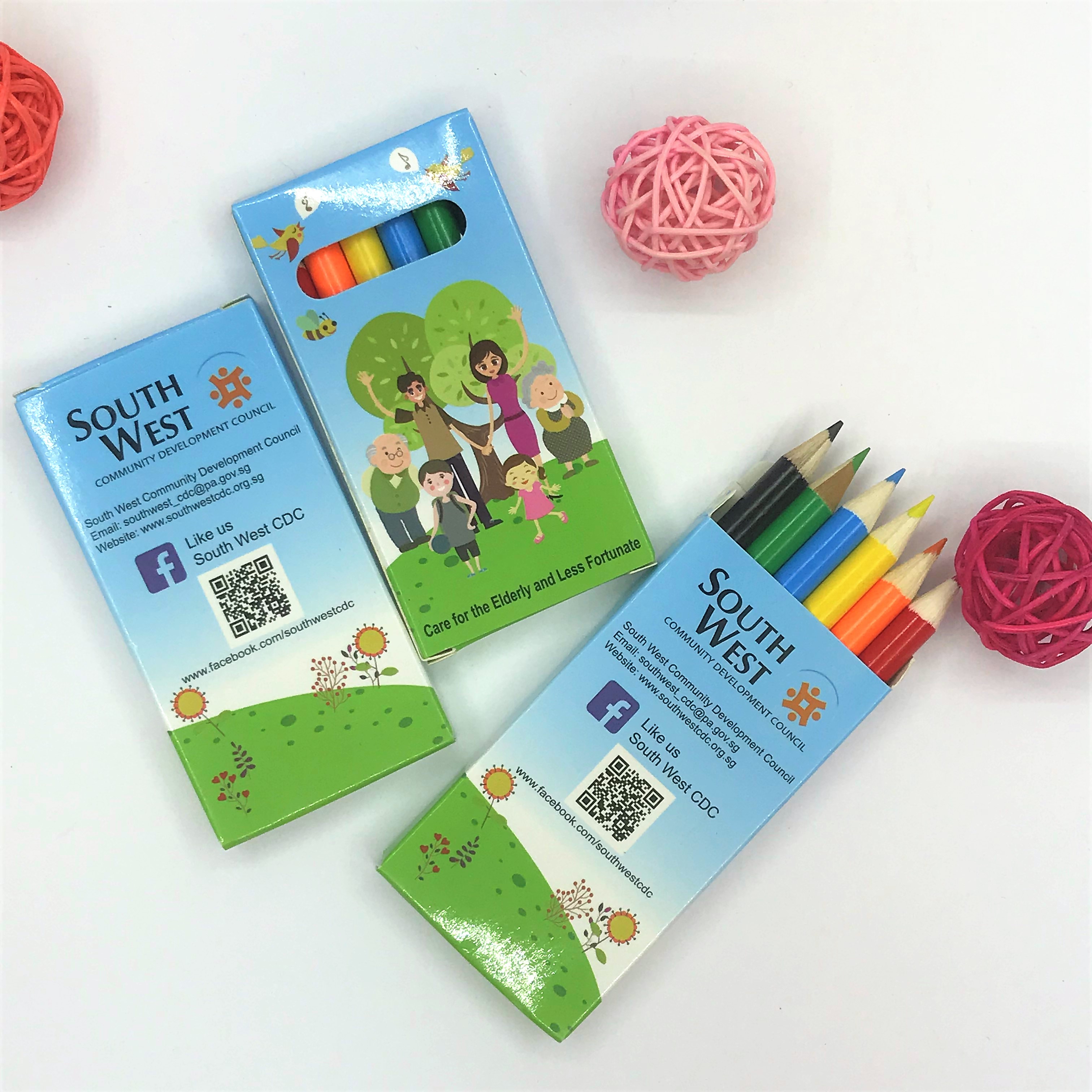Coloring Pencils Set customised print logo singapore corporate gift door gift giveaway