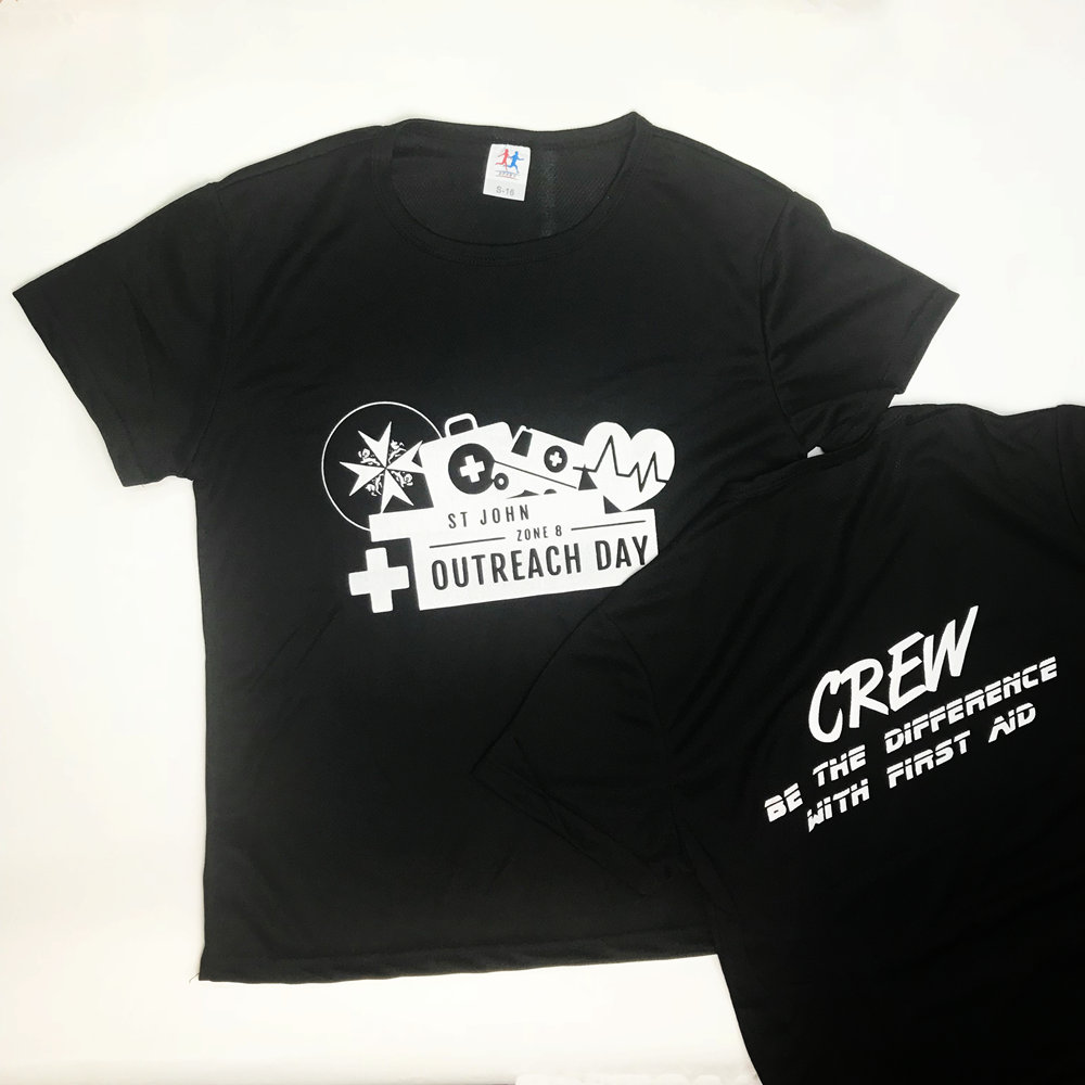 Customised printing Round Neck Promotional T-Shirt for run/events/sports singapore
