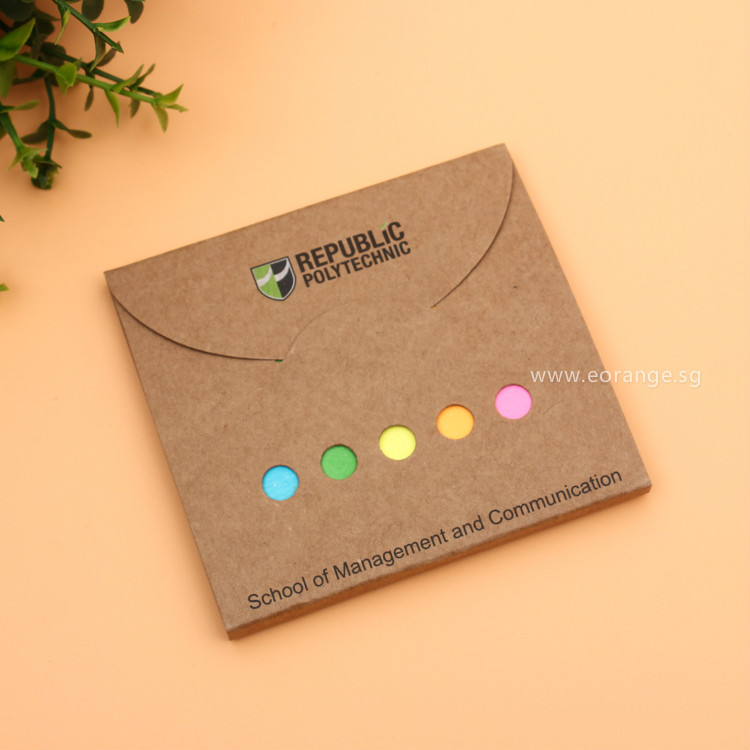 Eco-Friendly Color Flag Sticky Notepad Memo Booklets customised printing corporate gift